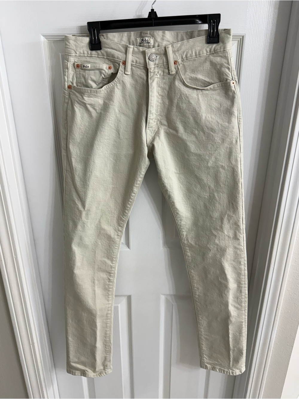 Polo by Ralph Lauren Men’s Cream Slim Straight Jeans